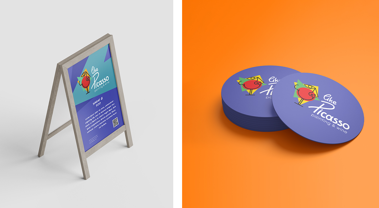 Like Picasso coasters and signs