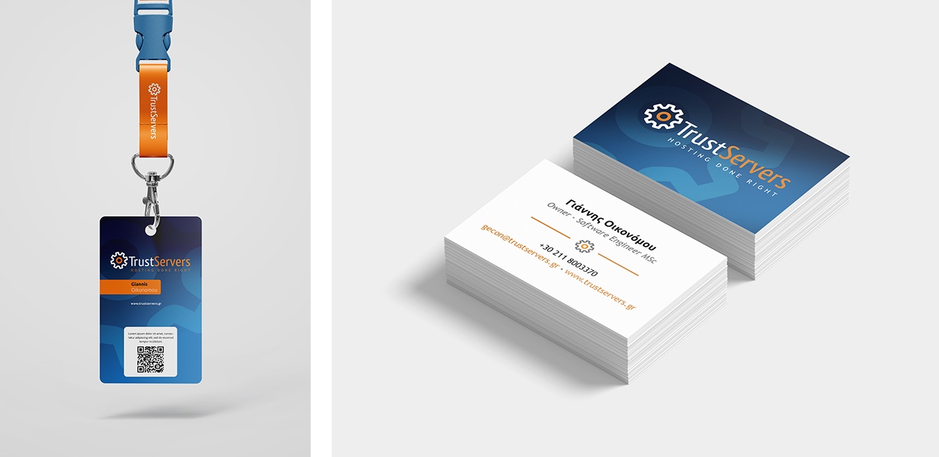 Trust Servers cards and lanyard